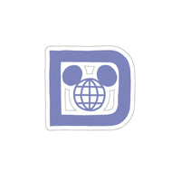 theme park WDW die cut vinyl sticker, theme park florida logo sticker sparkle paperie house