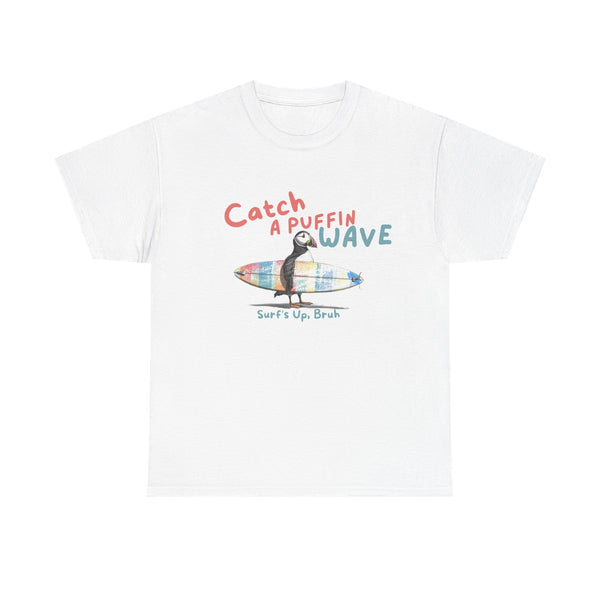Catch A Puffin Wave Unisex Heavy Cotton Tee