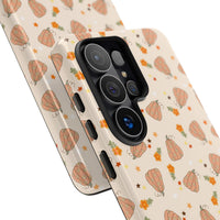 groovy pumpkin pattern phone case, autumn phone case for iPhone and Samsung, sparkle paperie house