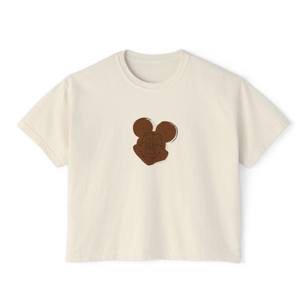 Boardwalk Sweets Mouse Shaped Ice Cream Bar Women's Boxy Tee