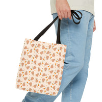 Groovy pumpkin pattern tote bag, autumn pattern tote bag sparkle paperie house