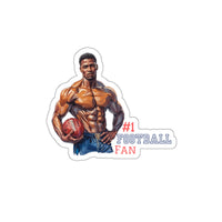 football romance sticker with quote #1 football fan, sparkle paperie house romance sticker