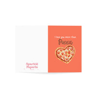 I Love You More Than Pizza Valentine's Day Card Set of 1