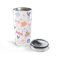 theme park fantasy land tumbler, fantasy magic pattern 20oz tumbler sparkle paperie house