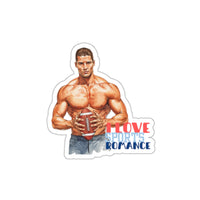 Football Romance I Love Sports Romance Die-Cut Stickers