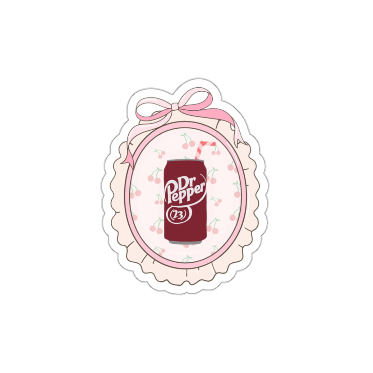 cherry fizz coquette sticker, pepper soda coquette sticker sparkle paperie house 
