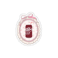 cherry fizz coquette sticker, pepper soda coquette sticker sparkle paperie house 