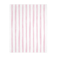 Spooky Halloween Cotton Candy Velveteen Two Sided Blanket, Pink and White stripe blanket with spooky cute Halloween cotton candy graphic, sparkle paperie house