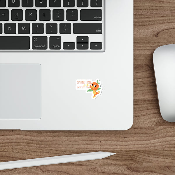 Enchanted Garden Festival Orange Bird Springtime Is The Sweetest Time Die-Cut Vinyl Stickers